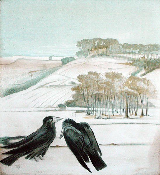 Grajos en un Paisaje de Madeline Wyndham