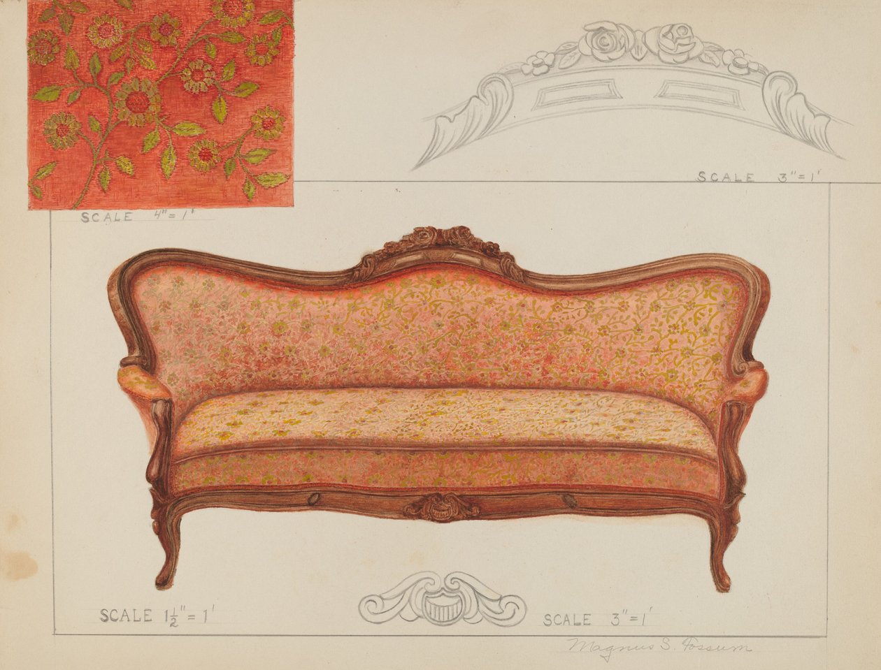 Sofá, c. 1936 de Magnus S. Fossum