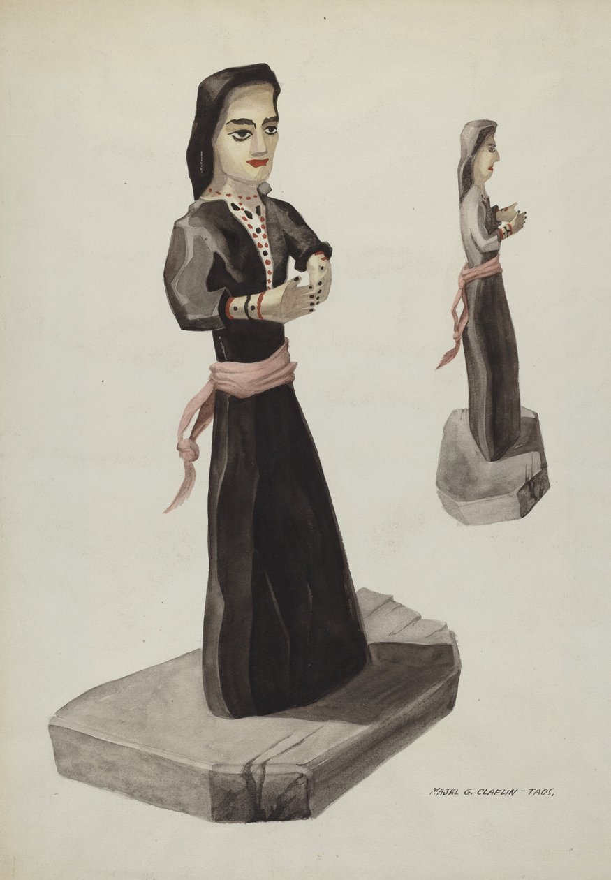 Bulto, Santa Rita, c. 1937 de Majel G. Claflin