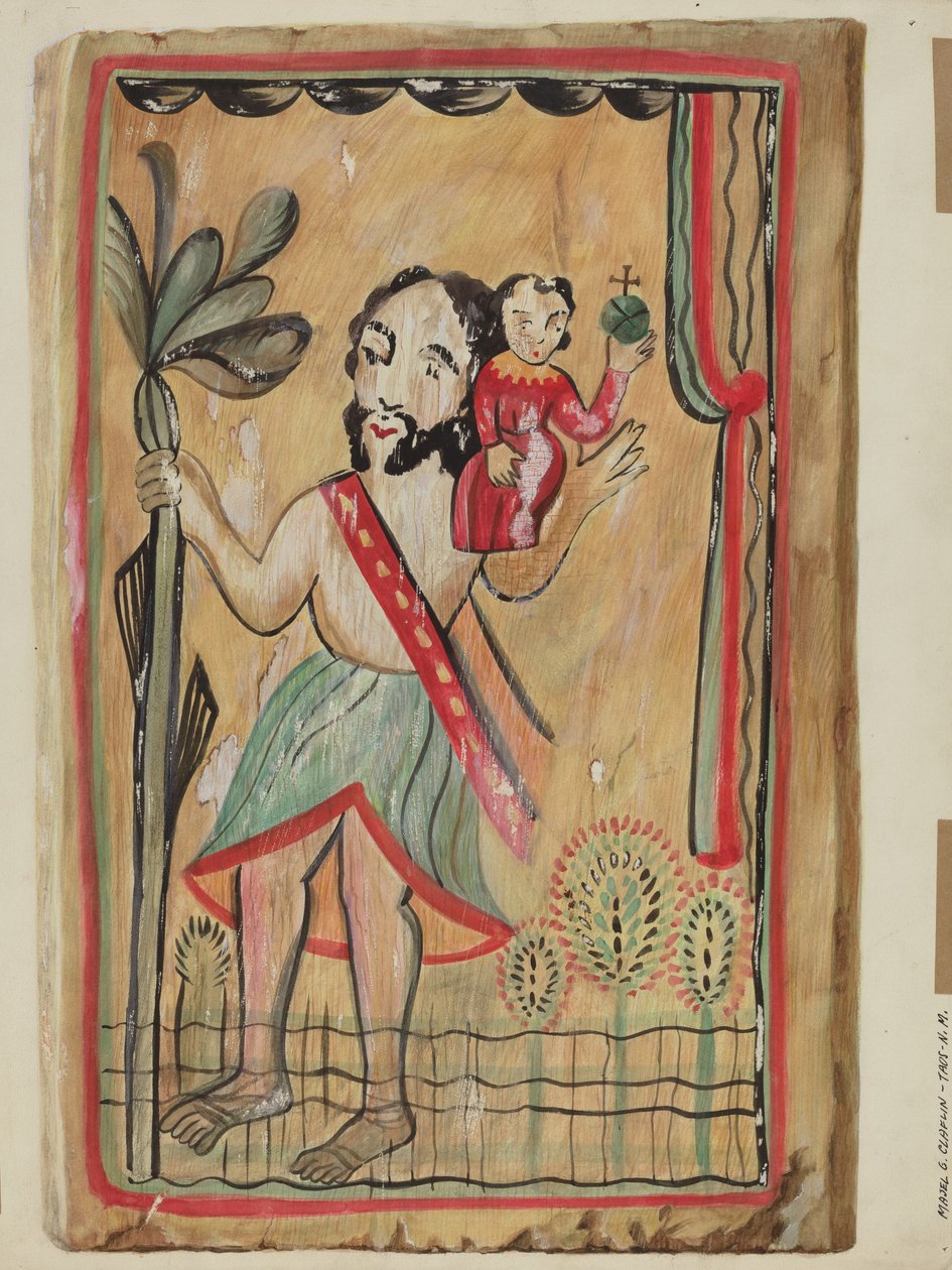 Retablo - San Cristóbal de Majel G. Claflin