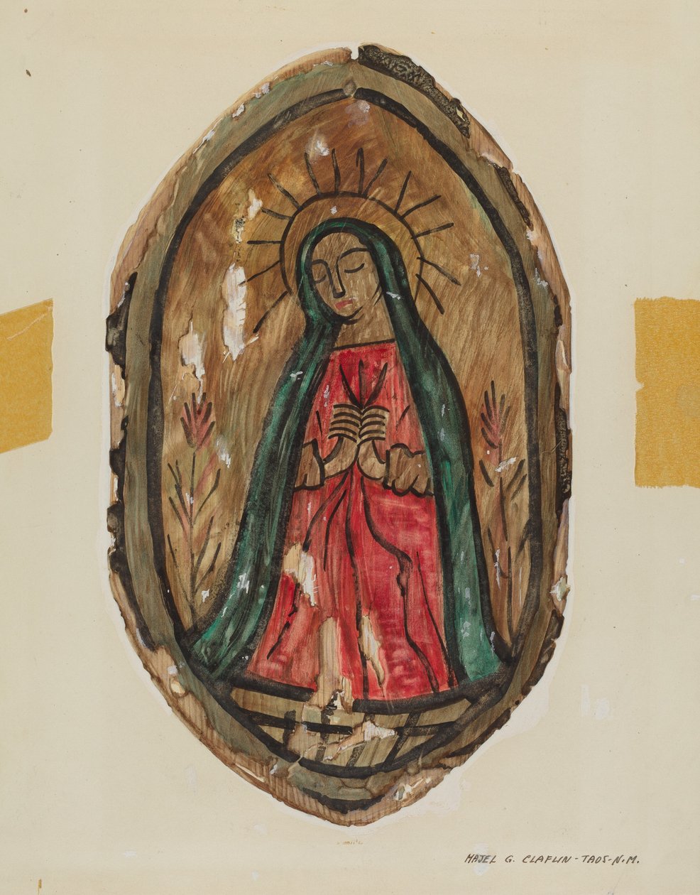 Retablo - Santa María, c. 1939 de Majel G. Claflin