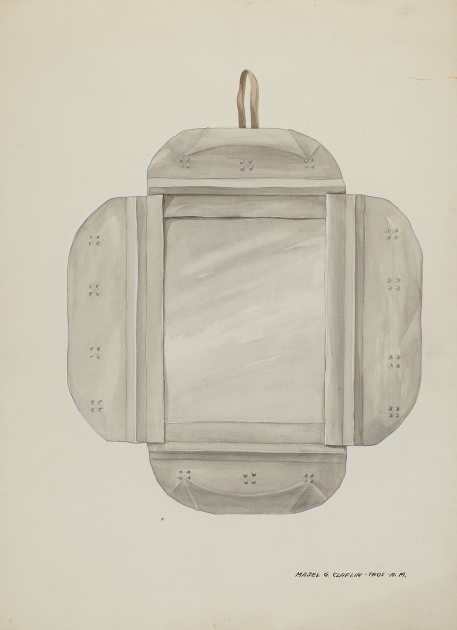 Marco de Espejo de Hojalata, c. 1937 de Majel G. Claflin
