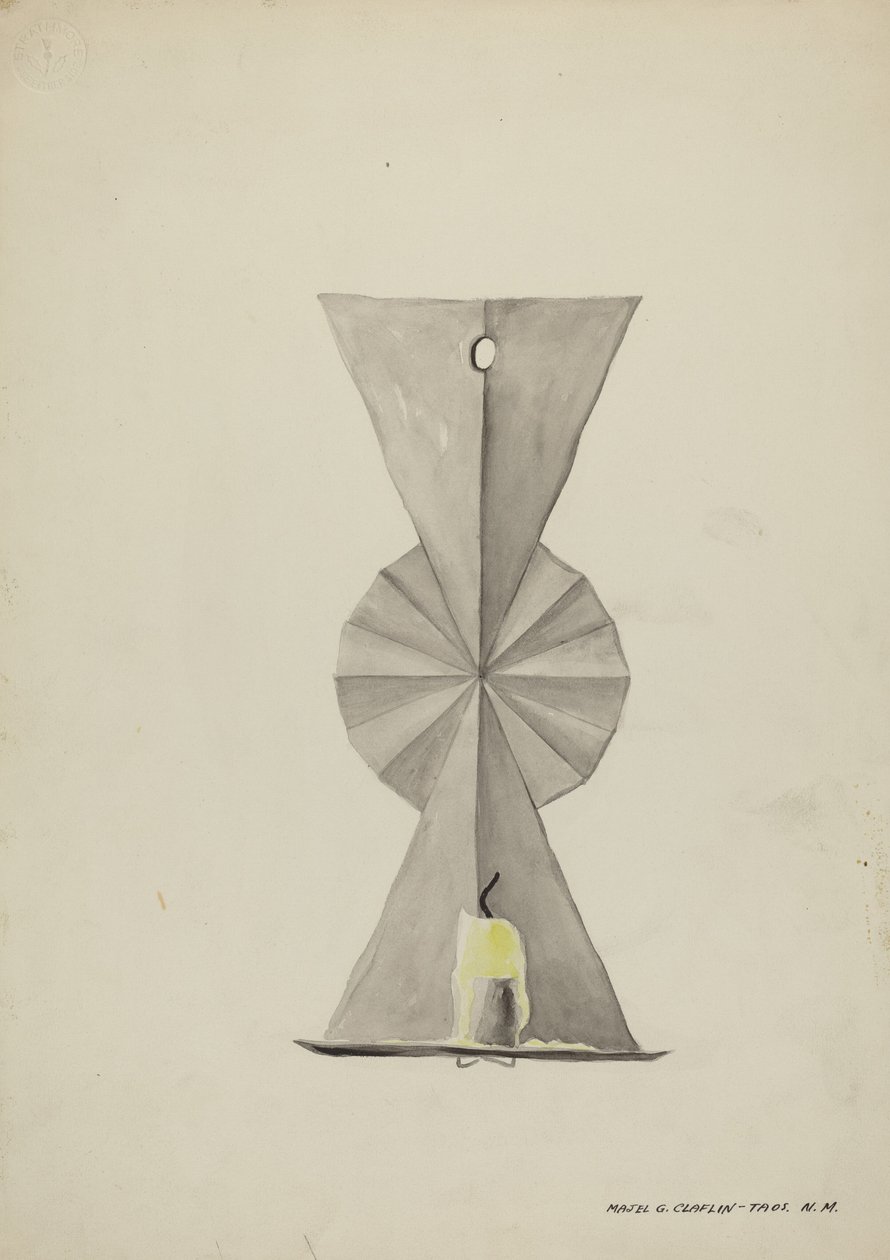 Candelero de hojalata, 1935-1942 de Majel G. Claflin