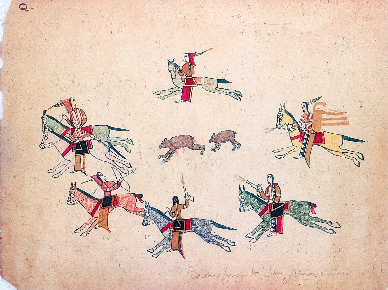 La caza del oso, 1875 de Making Medicine