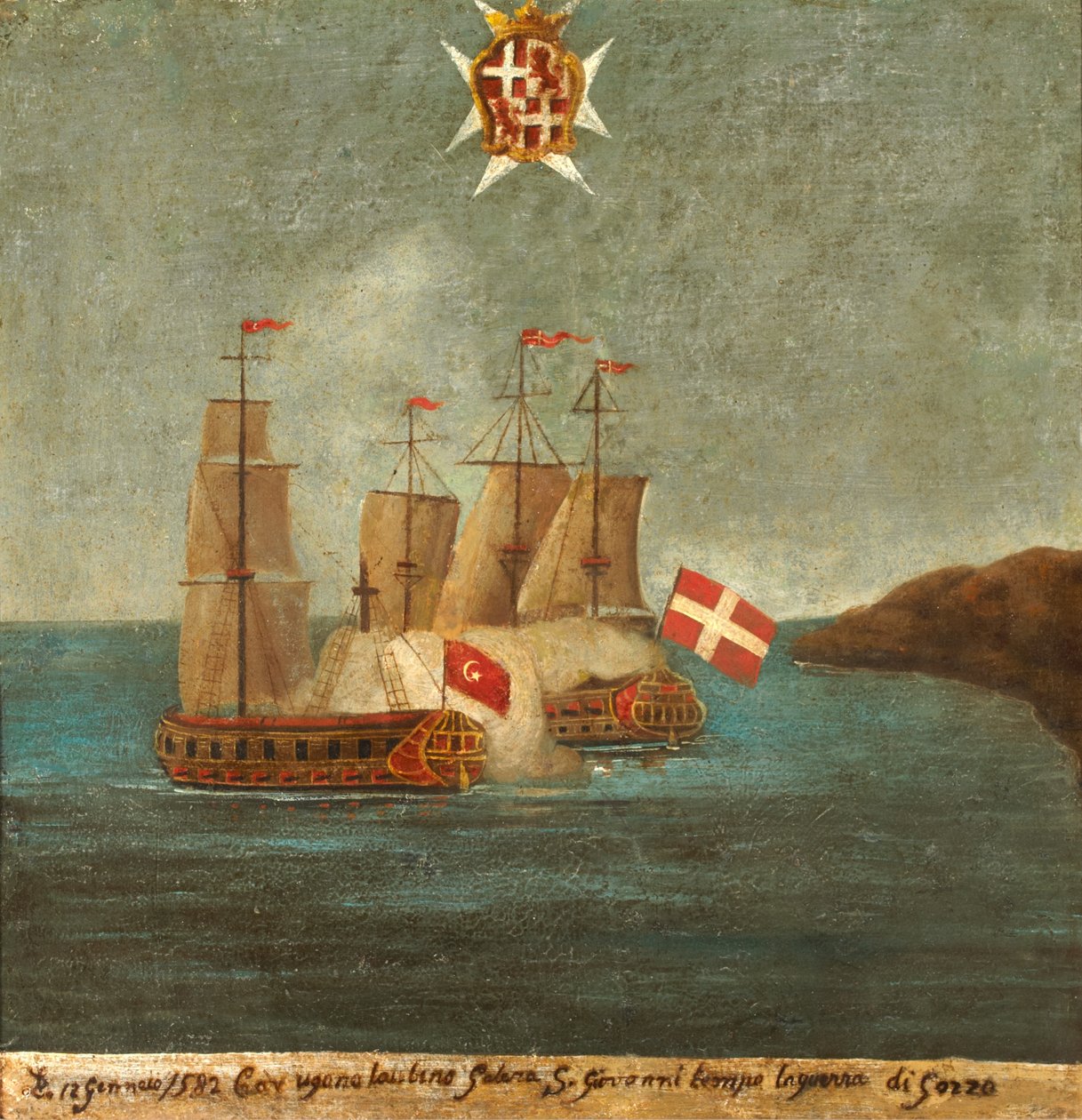 Batalla naval, 1582, Gozo de Maltese School