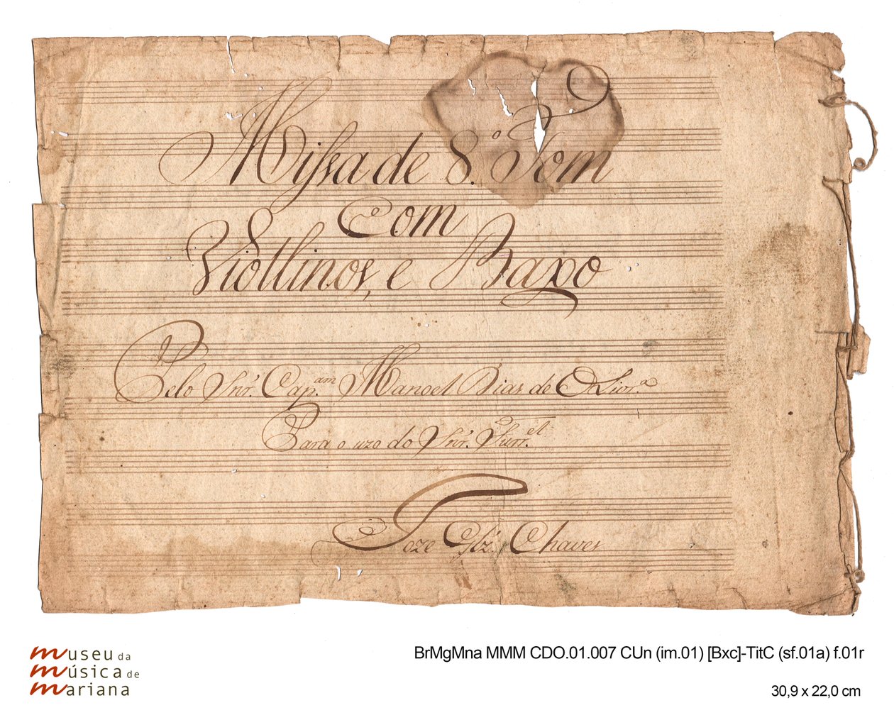 Misa del octavo tono de Manoel Dias de Oliveira