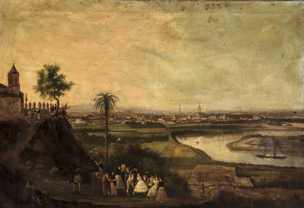 Sevilla desde San Juan de Aznalfarache de Manuel Barron y Carrillo