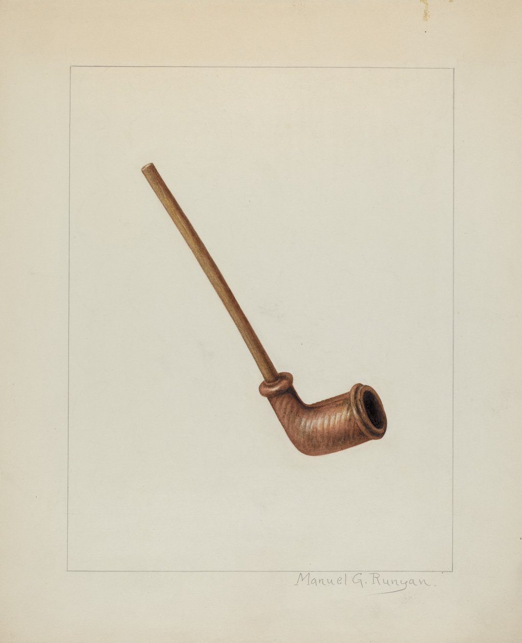 Pipa de arcilla, c. 1938 de Manuel G. Runyan