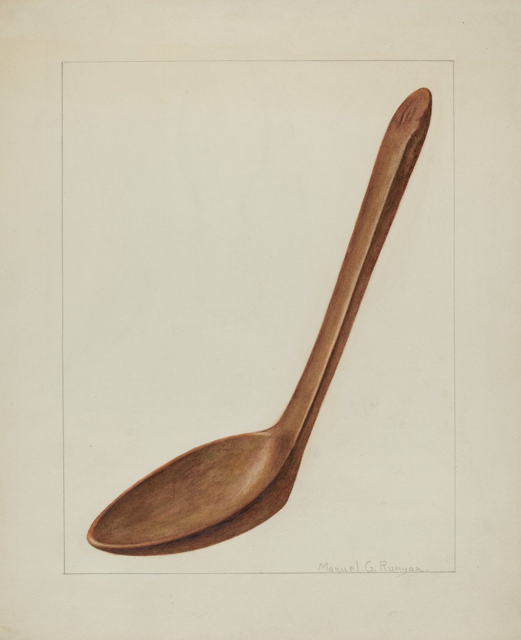 Espátula de madera, c. 1938 de Manuel G. Runyan