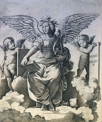 Poesía, c.1515 de Marcantonio Raimondi