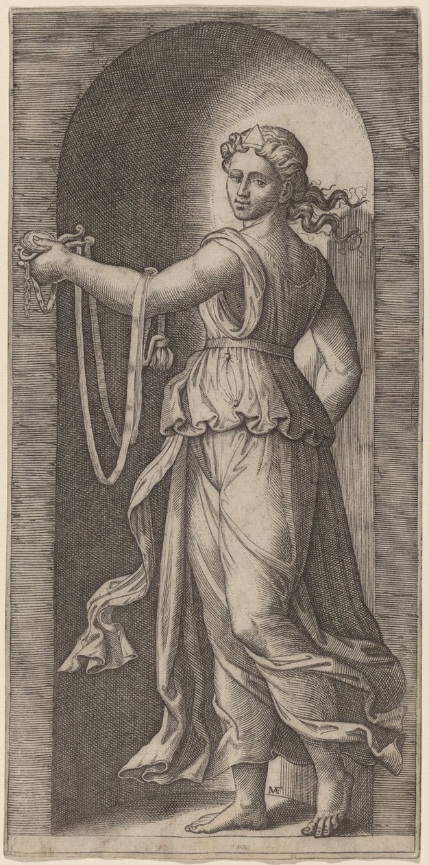 Templanza de Marcantonio Raimondi after Raphael