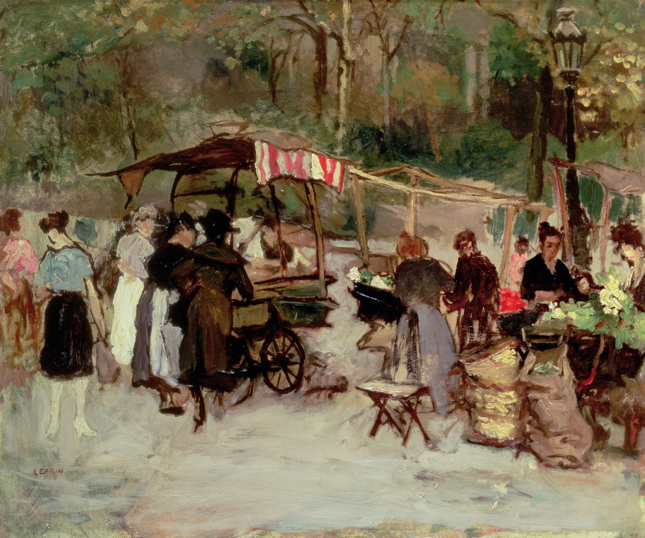 El mercado de flores, 1924 de Marcel Leprin
