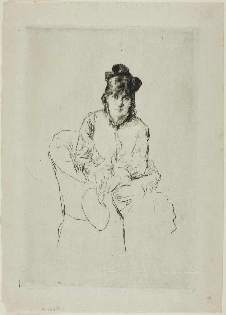 Retrato de Berthe Morisot de Marcellin Gilbert Desboutin