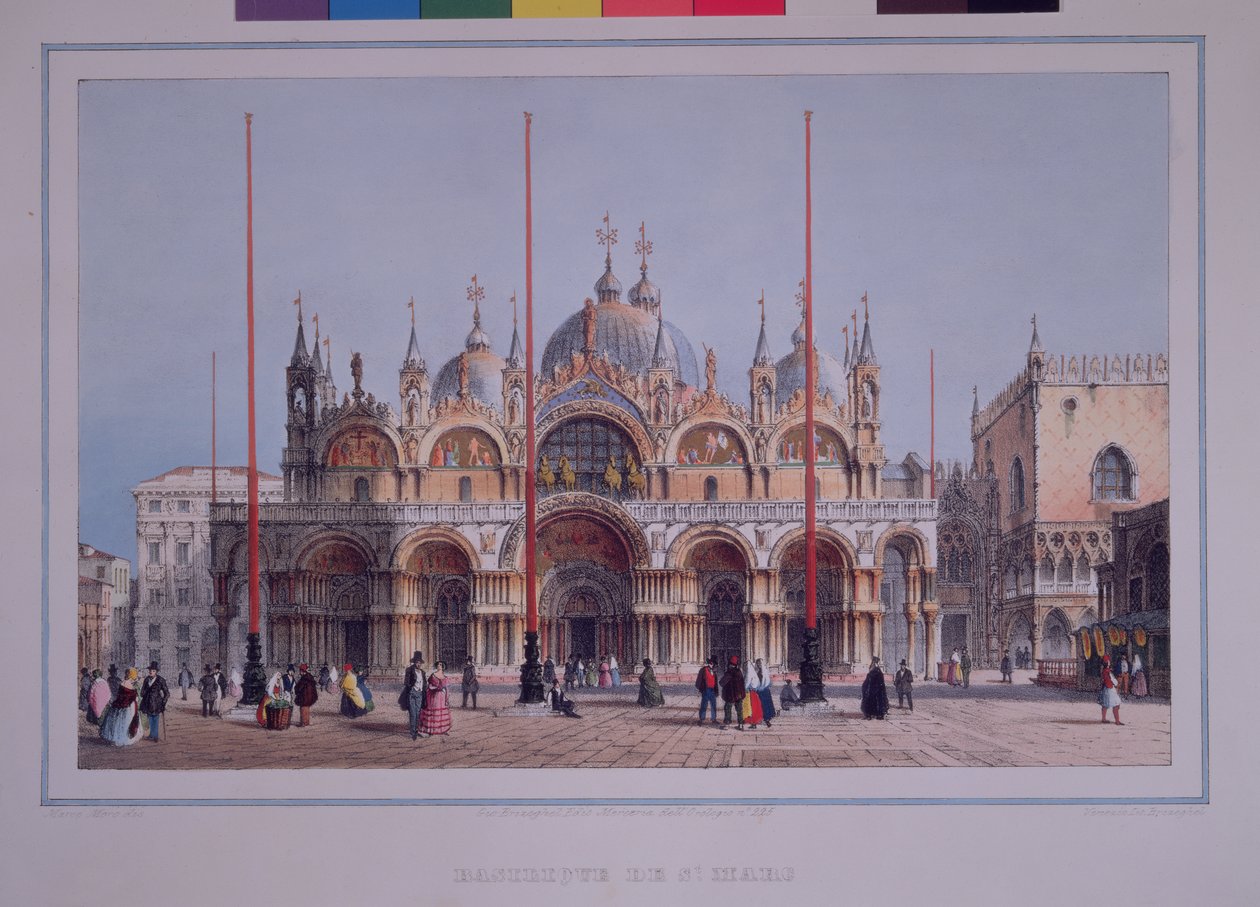 San Marco, Venecia, grabado por Brizeghel de Marco Moro