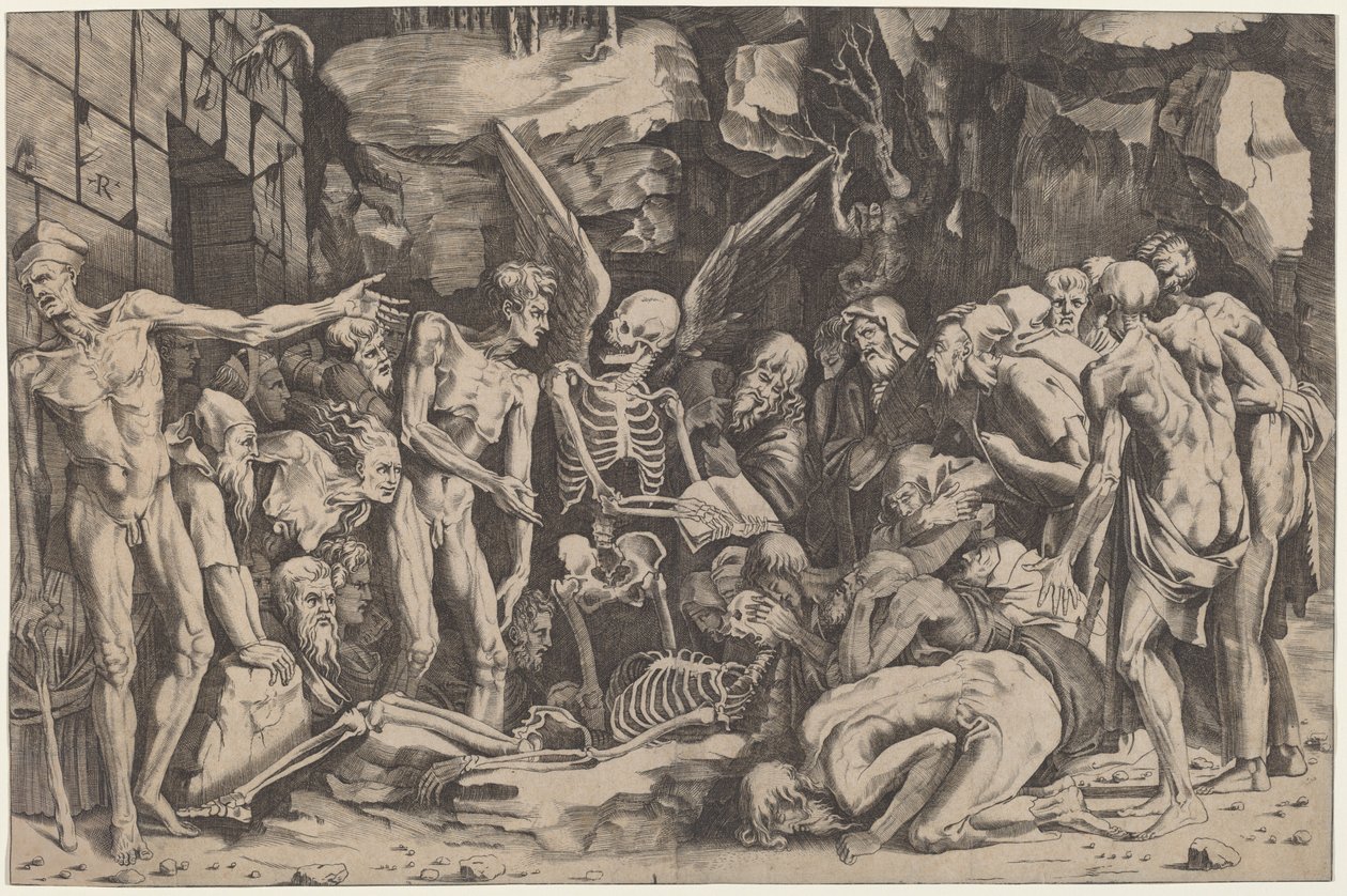 Los esqueletos de Marco Dente, after Baccio Bandinelli