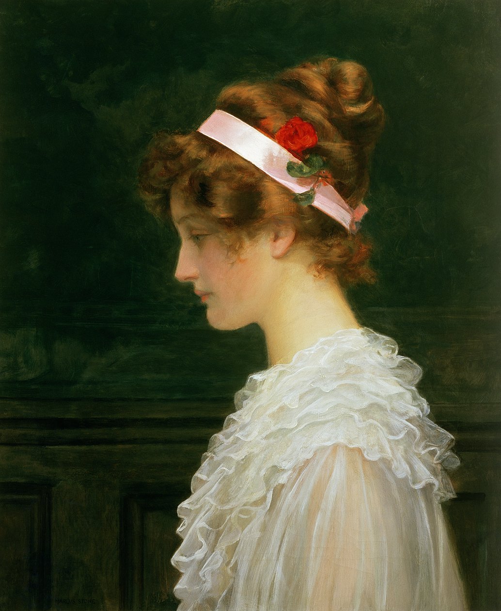 Perfil de una niña de Marcus Stone