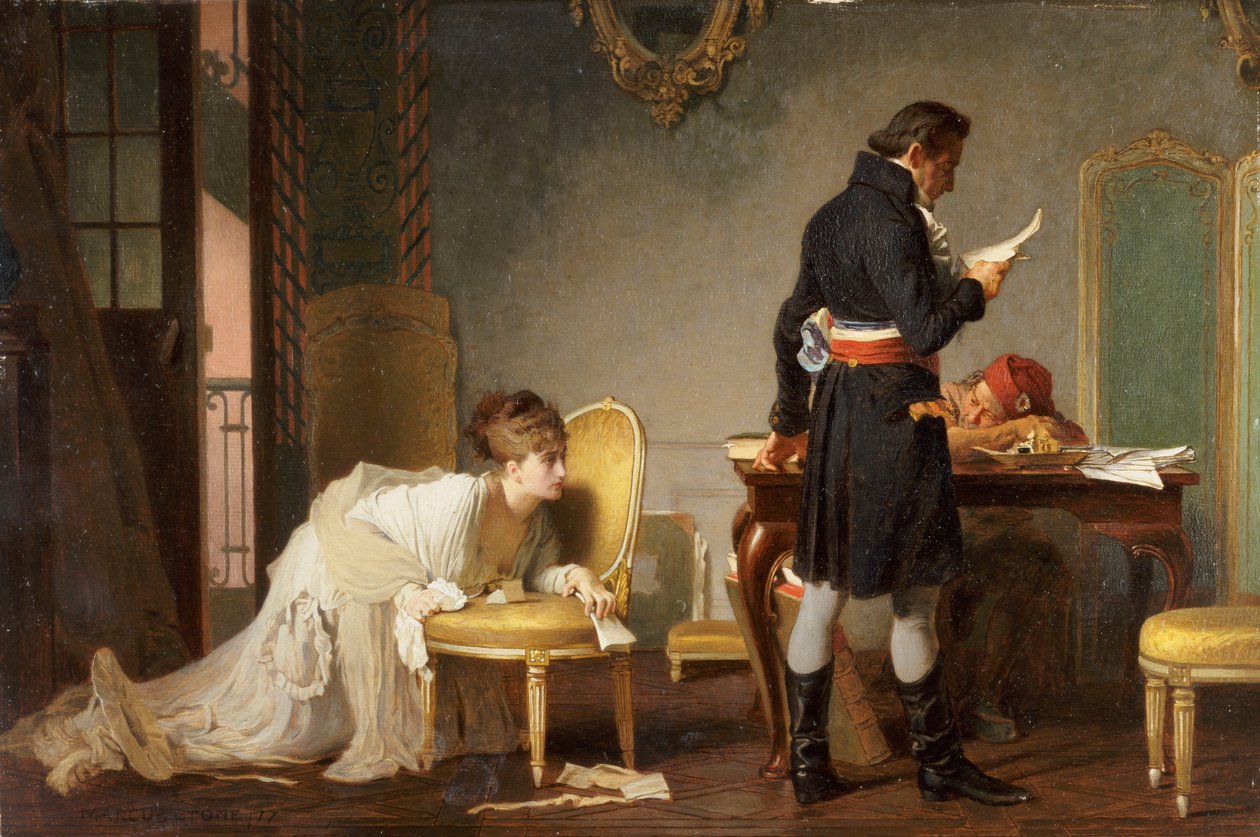 La carta, 1877 de Marcus Stone
