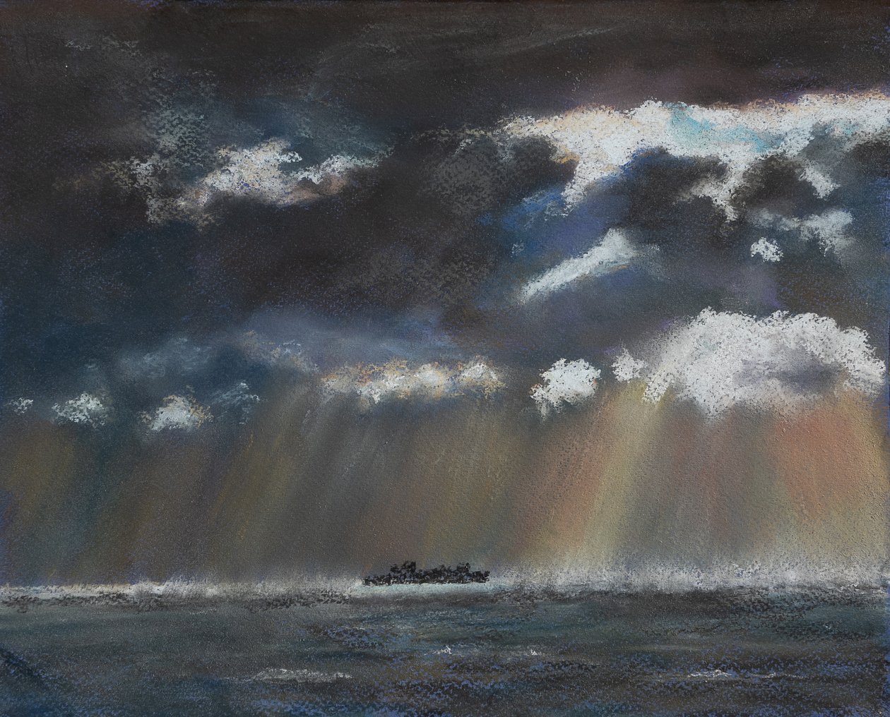 Borrasca en el mar, 2022 (pastel) de Margo Starkey