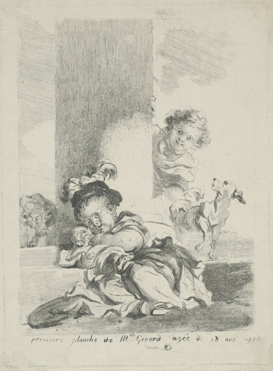 El niño y el gato, 1778 de Marguerite Gerard