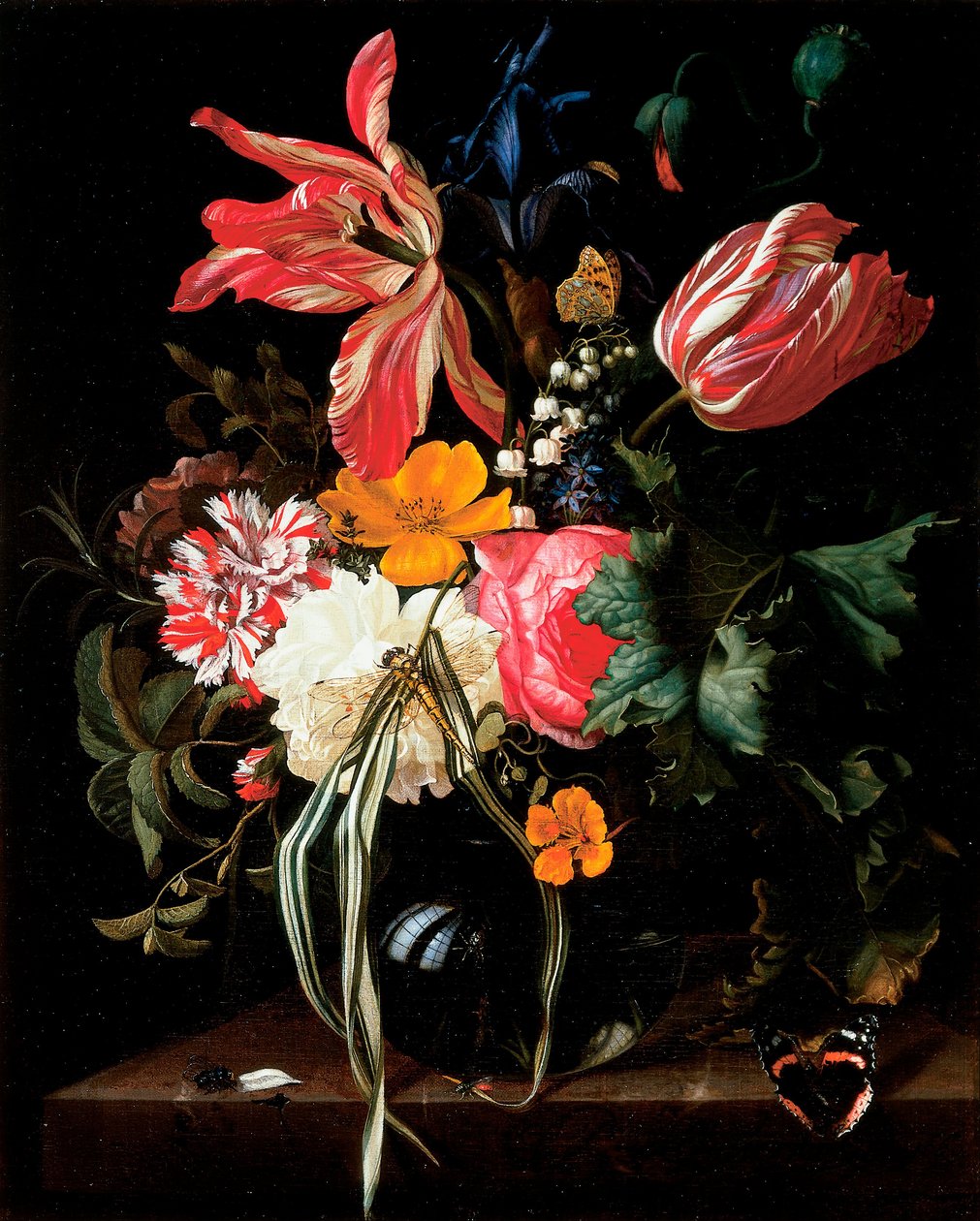 Bodegón de flores de Maria van Oosterwijck