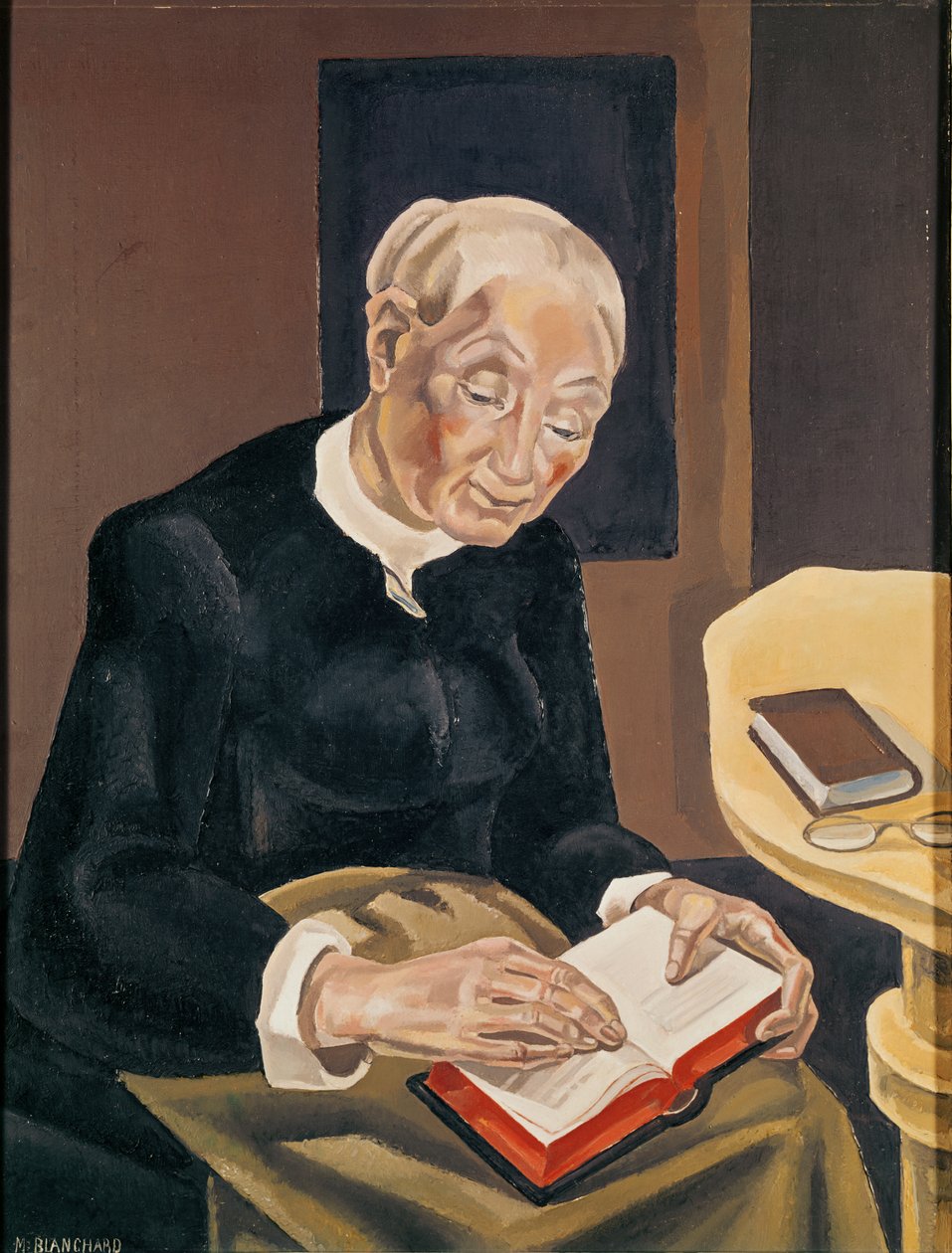 El lector de cabello blanco de Maria Blanchard