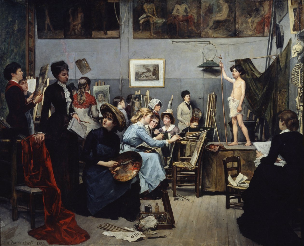 El estudio de la Academia Julian de Maria Konstantinova Bashkirtseva