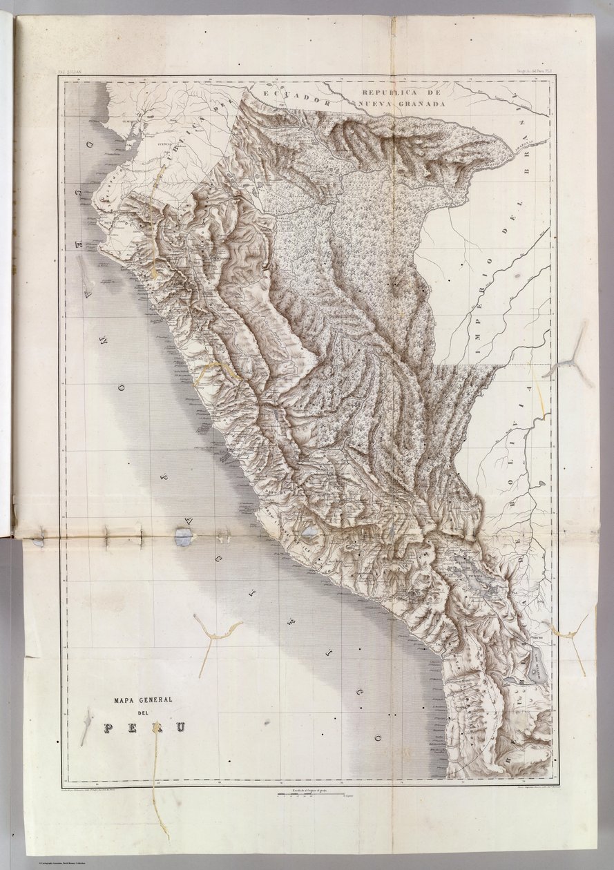 Mapa General del Perú, 1865 de Mariano Felipe Paz Soldan