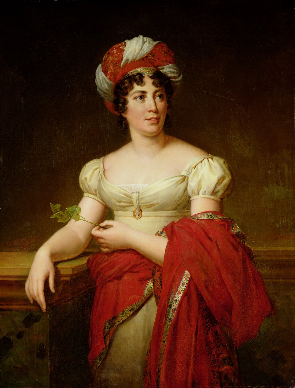 Retrato de Madame de Stael, copia de una pintura de François Gérard de Marie Eleonore Godefroid