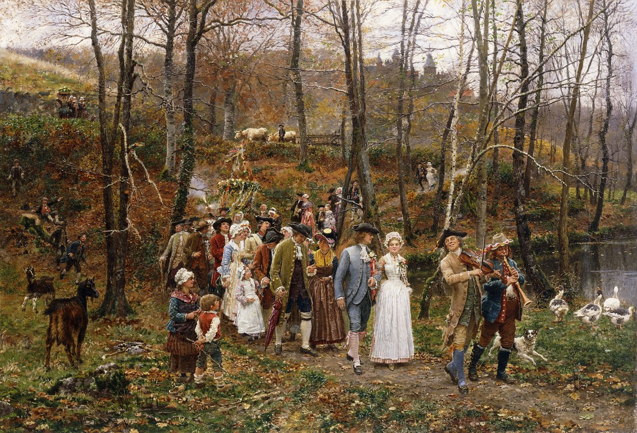 Una Procesión de Boda de Marie Francois Firmin Girard