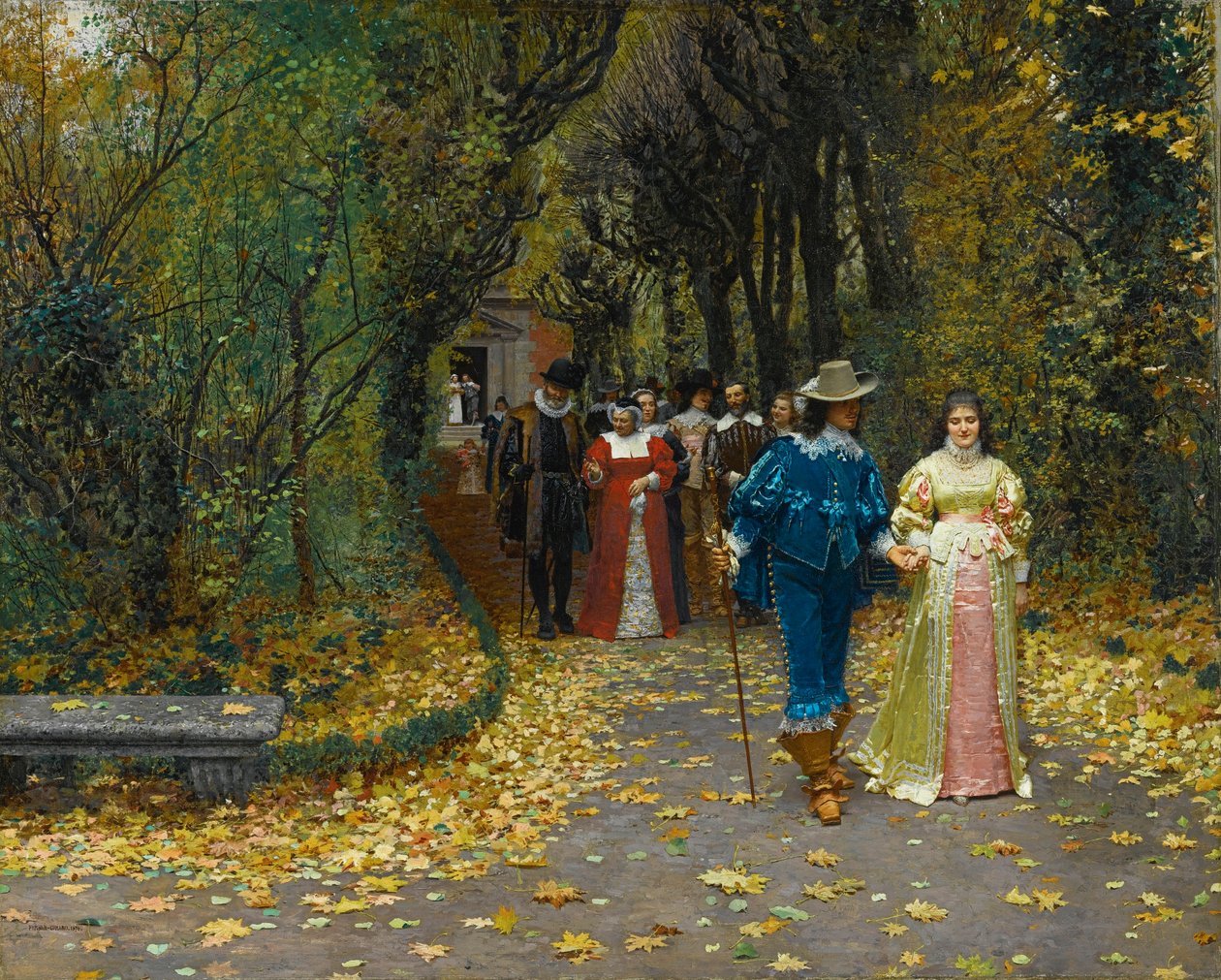 En francés:  Les fiancés Los novios de Marie Francois Firmin Girard