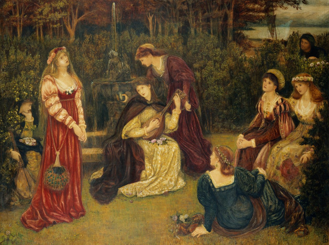 Fiammetta cantando de Marie Spartali Stillman