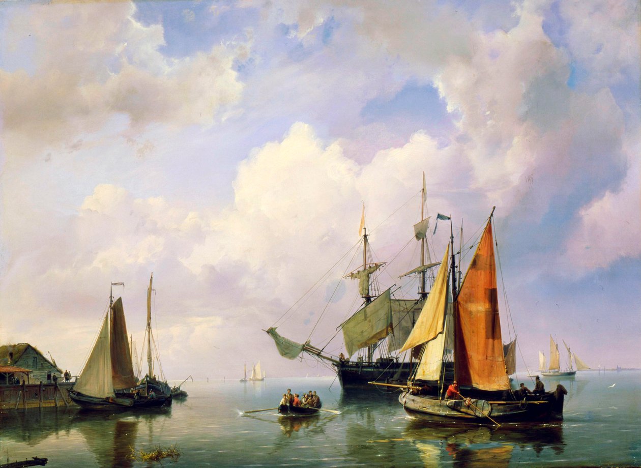 Un paisaje marino, mediados del siglo XIX de Marinus Adrianus Koekkoek