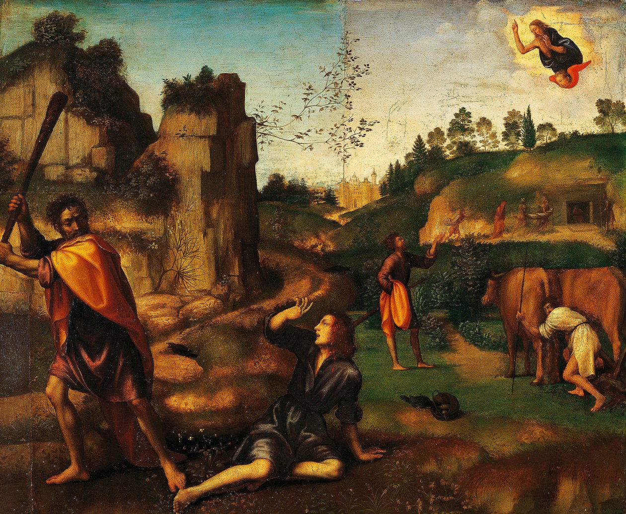Caín mata a Abel de Mariotto Albertinelli