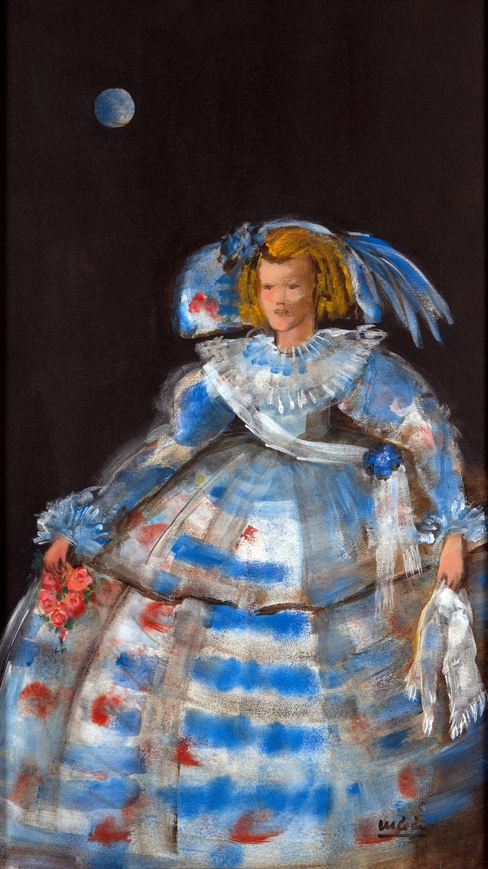 Menina con Luna Azul de Marisa Leon
