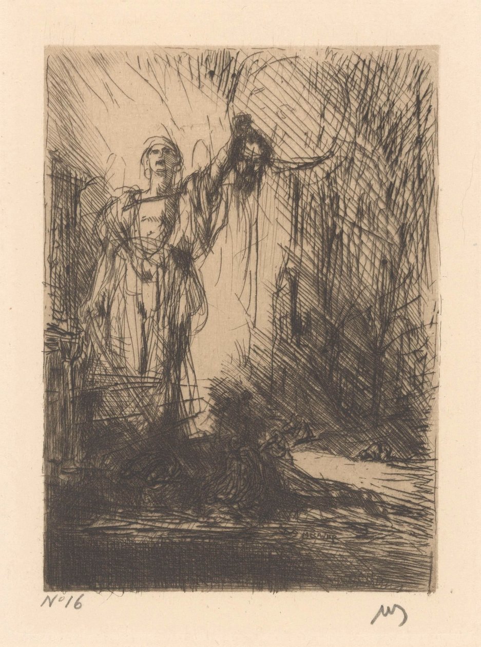 Verdugo con cabeza cortada de Marius Bauer (signed by artist)