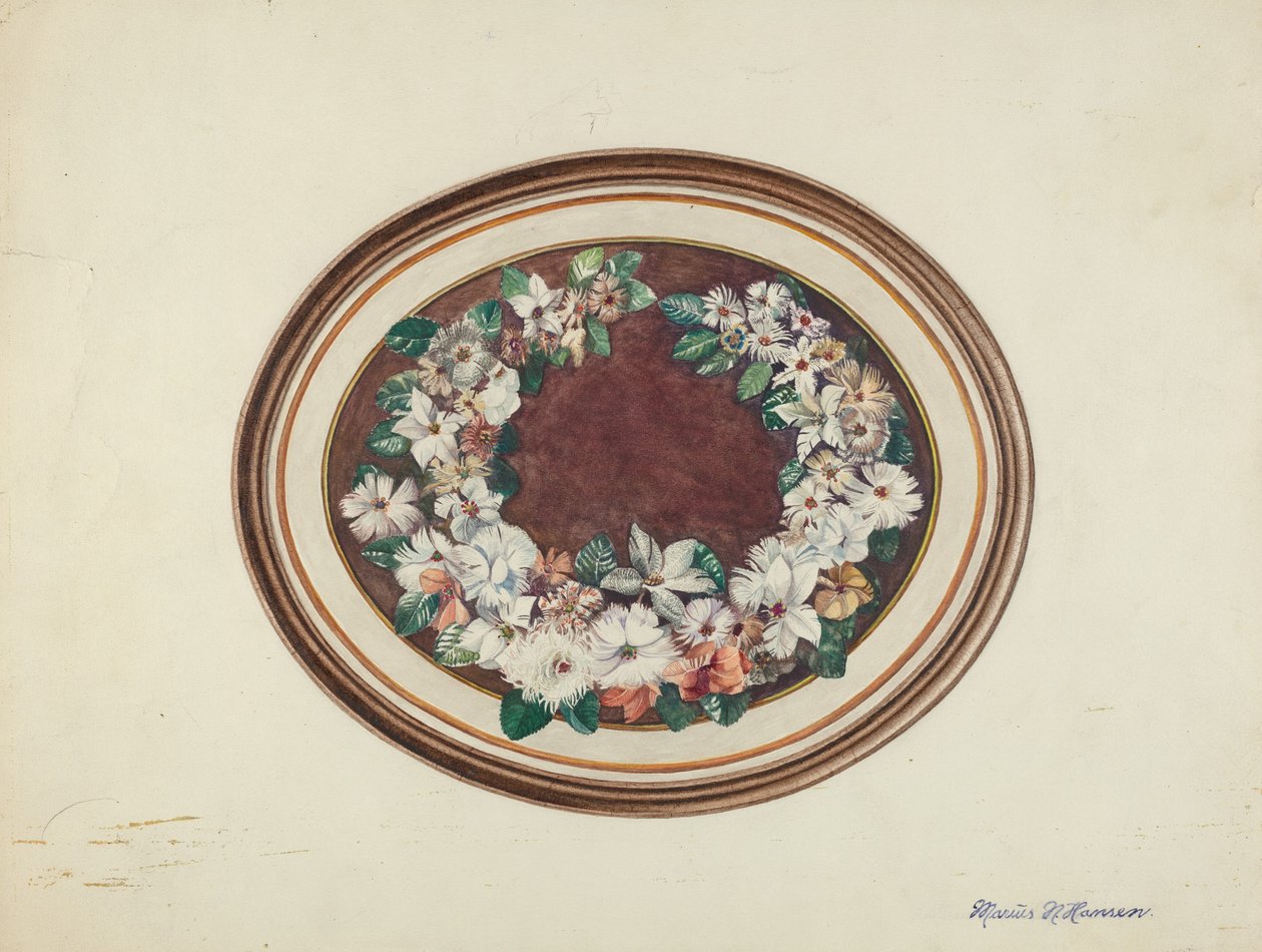 Corona de plumas, c. 1940 de Marius Hansen