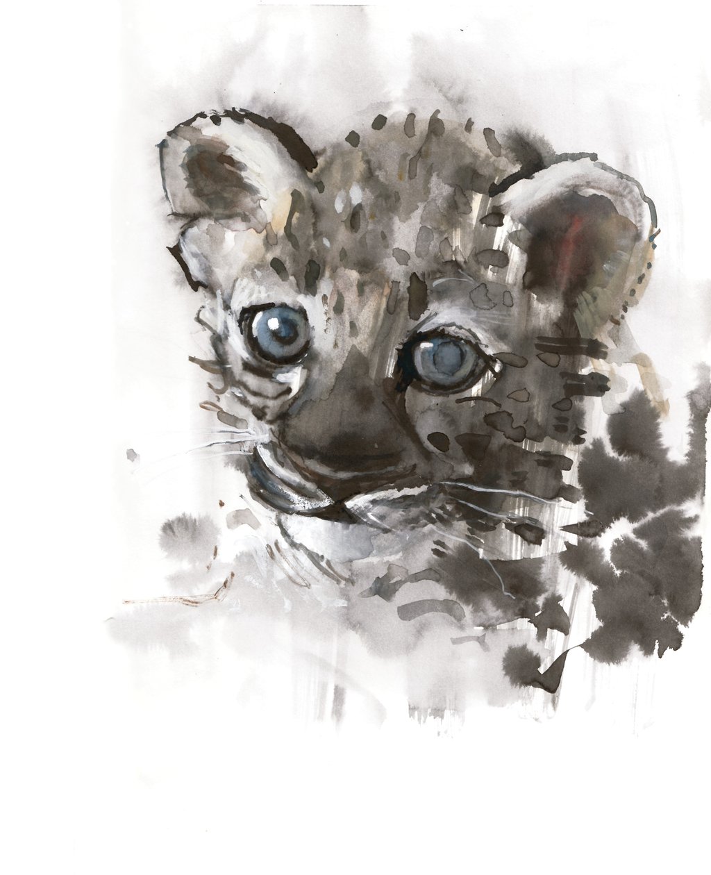 Ojos azules (cachorro de leopardo árabe), 2008 de Mark Adlington