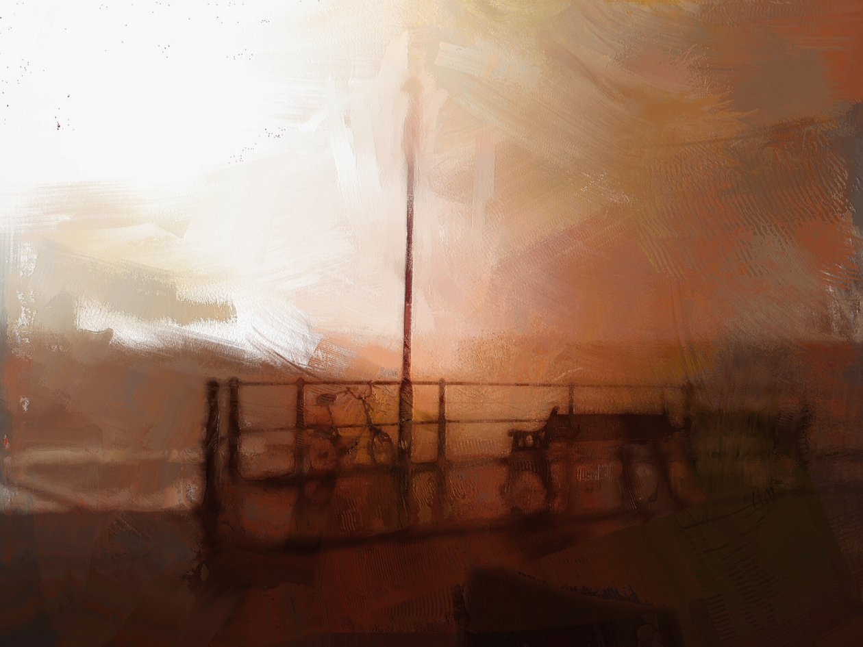 el muelle de cromer después de una tormenta de Mark Gordon