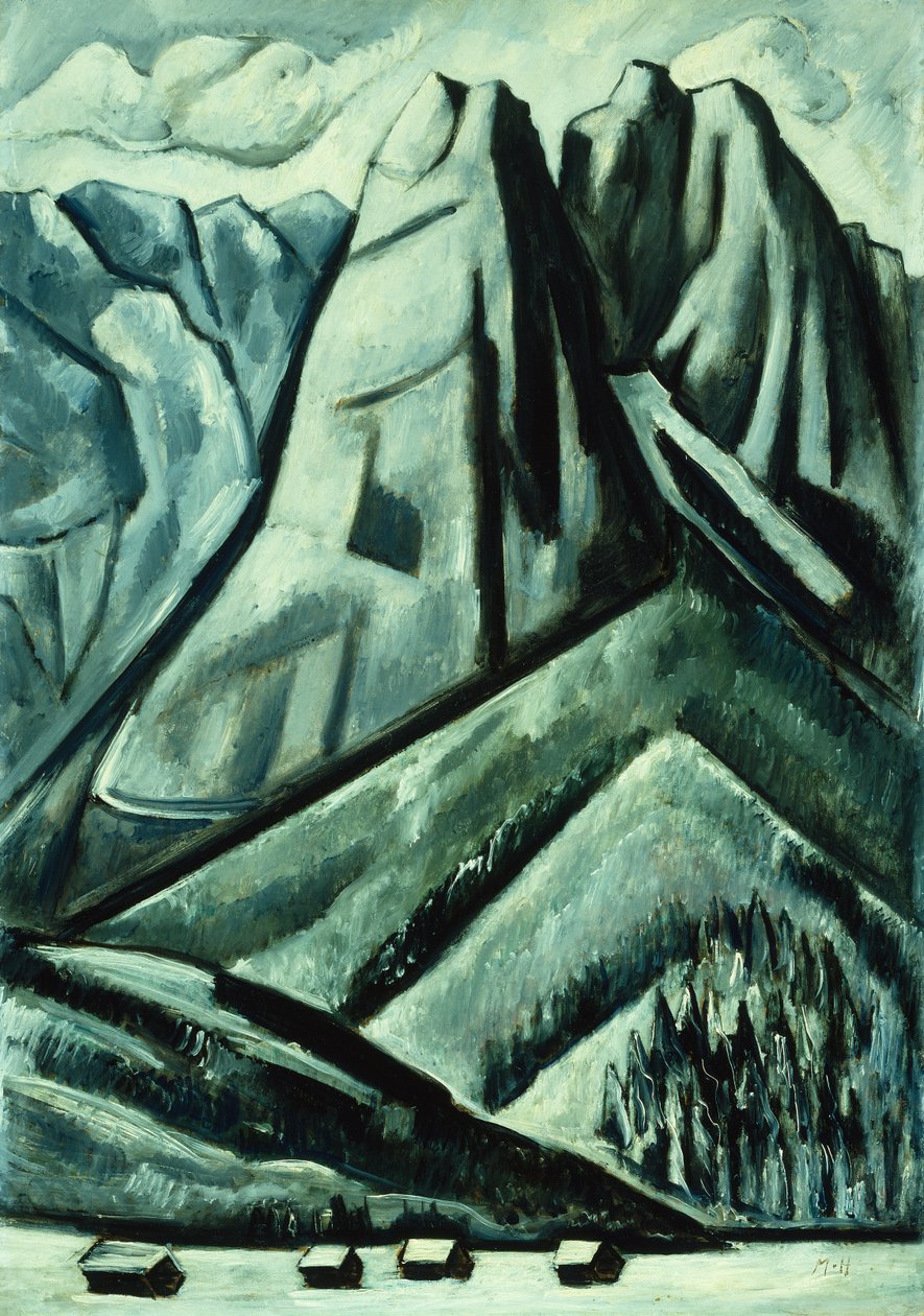 Montañas en Garmisch de Marsden Hartley