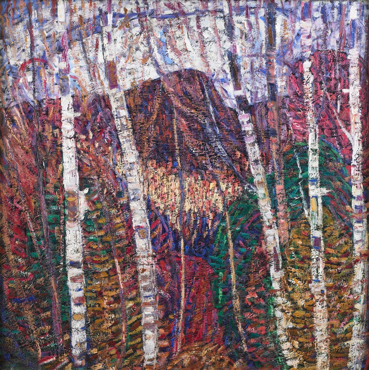 Abedules blancos, c.1908 (óleo sobre lienzo) de Marsden Hartley
