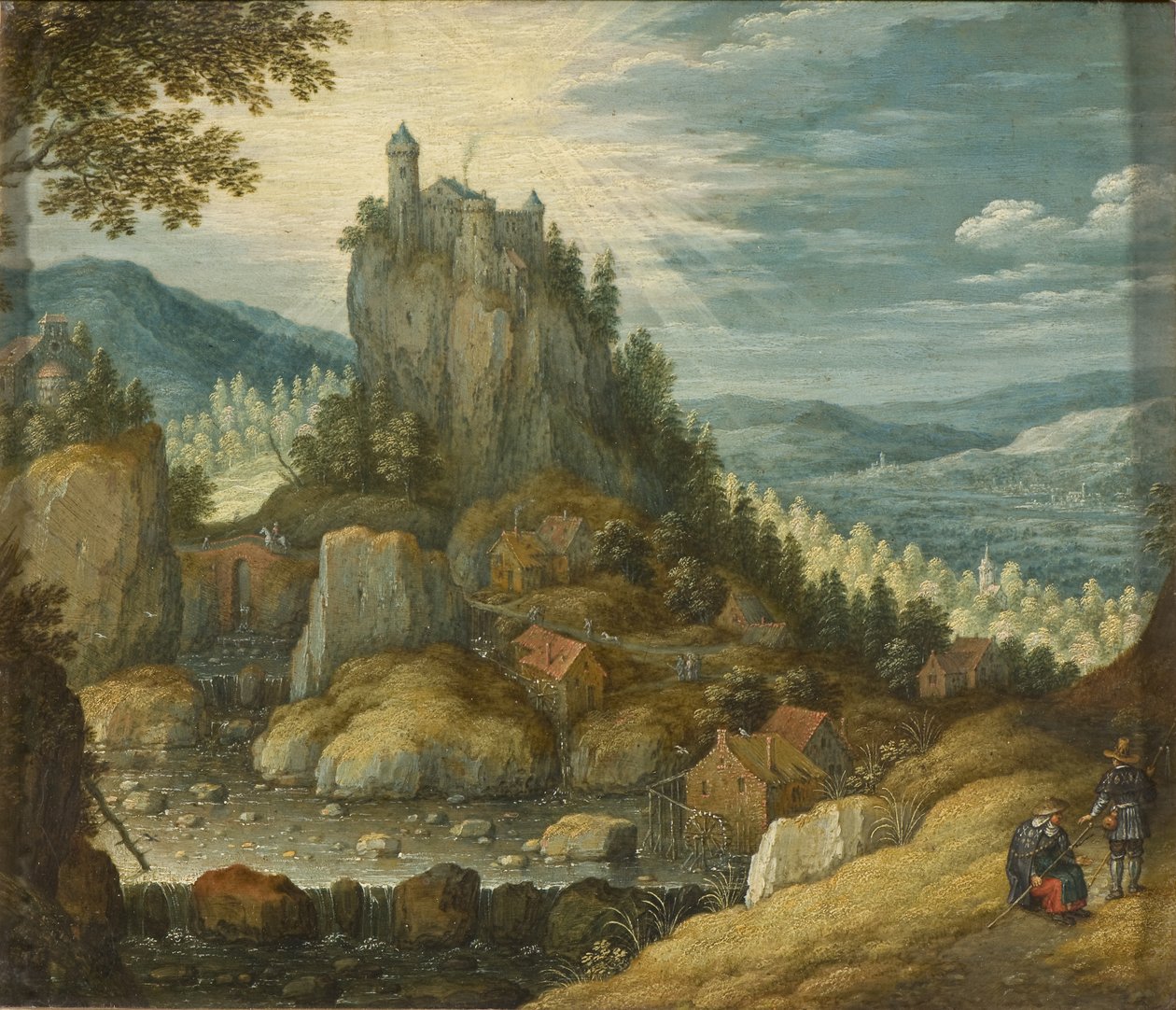 Paisaje montañoso con un castillo, c.1616 de Marten Ryckaert