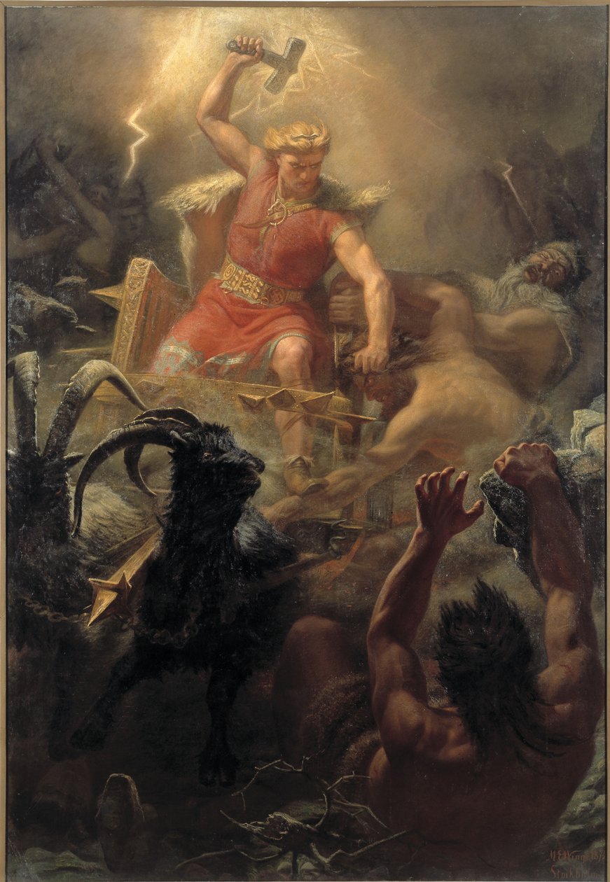 La lucha de Thor con los gigantes de Mårten Eskil Winge