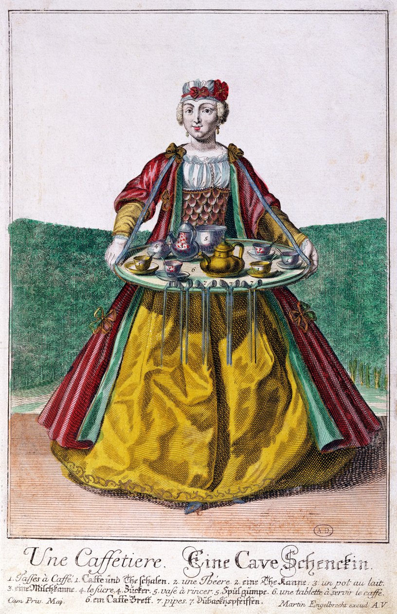 El fabricante de café, c.1735 de Martin Engelbrecht
