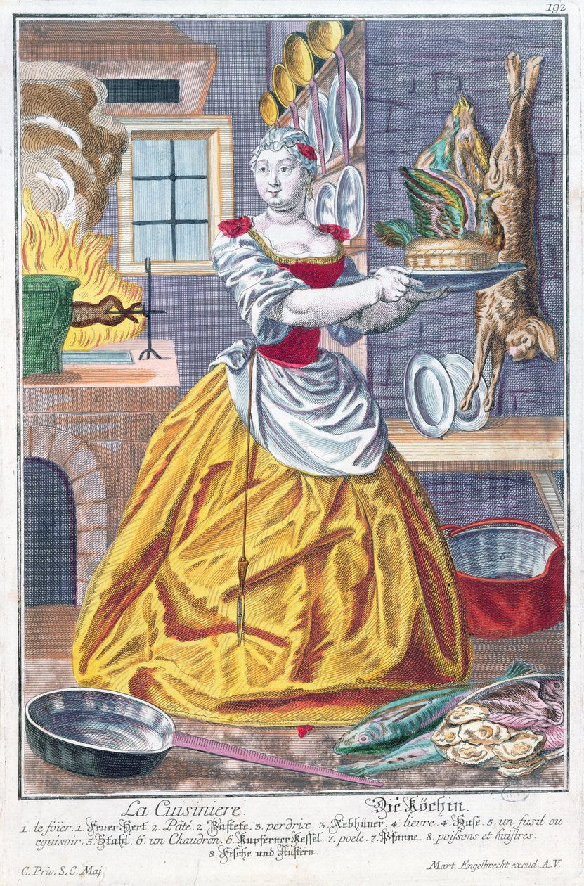 El cocinero, c.1735 de Martin Engelbrecht