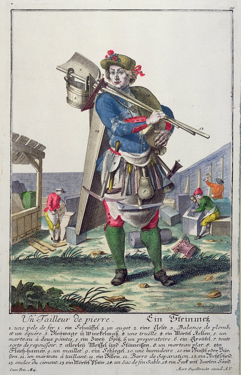 El cantero, c.1735 de Martin Engelbrecht