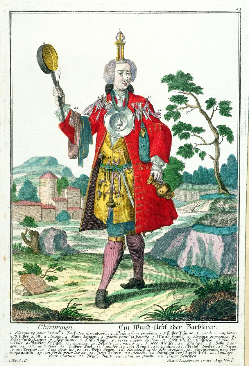 El cirujano, c.1735 de Martin Engelbrecht