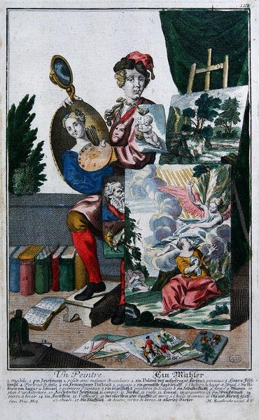 Un pintor, c.1735 de Martin Engelbrecht