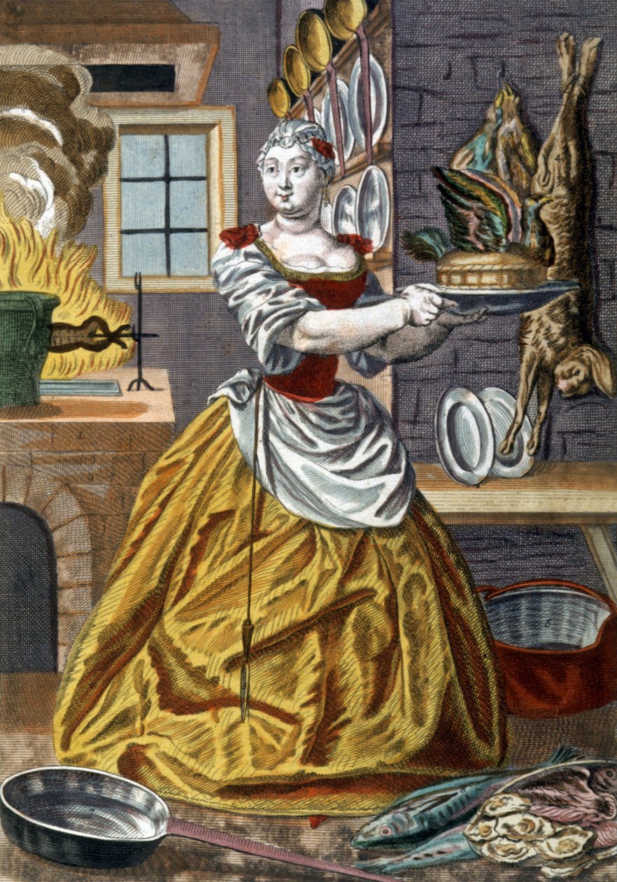 Una cocina, c.1750 (grabado) de Martin Engelbrecht