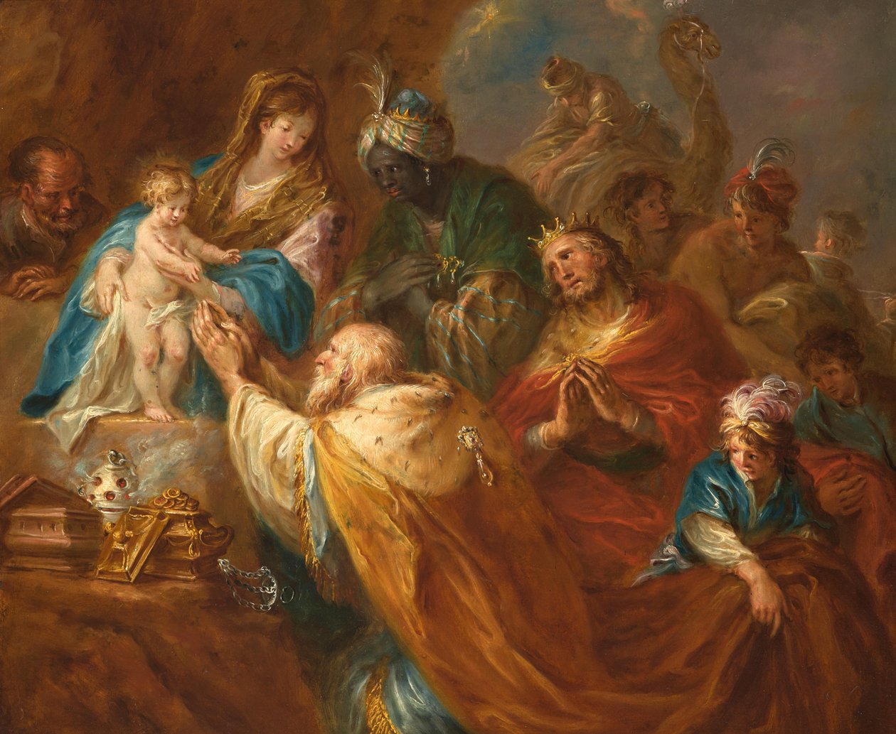 Adoración de los Reyes Magos de Martin Johann Schmidt