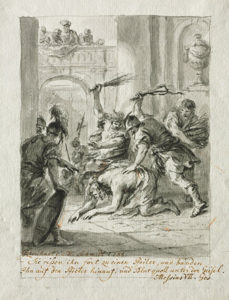 La flagelación, 1788 de Martin Johann Schmidt